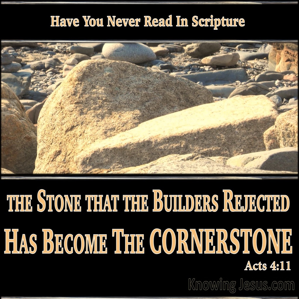 Mark 12:10 The Stone Which The Builders Rejected (black)